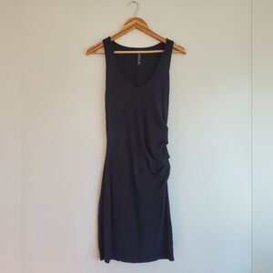 Athleta Della dress scoop neck with side ruching size ST (Small Tall)